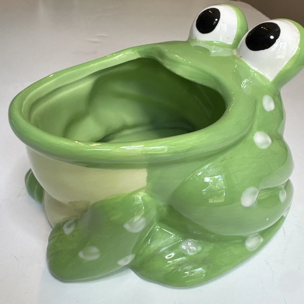 2001 Ceramic Frog Sponge Holder~Boston Warehouse Trading Corp Vintage